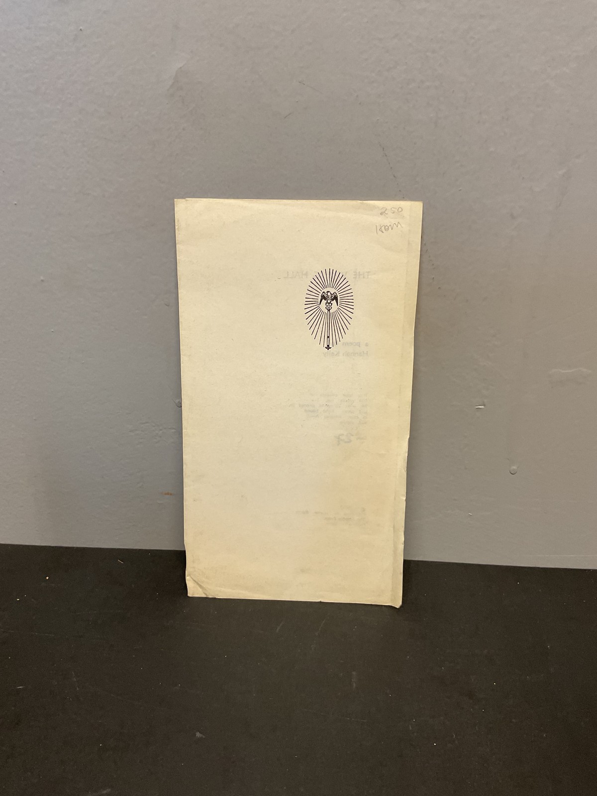 The Viking Hall Hannah Kelly 1970 The Sceptre Press Limited Edition Signed Poem