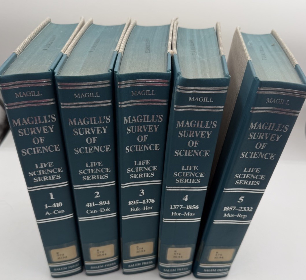 Magill’s Survey Of Science 1990 Frank Magill 5 Volumes Life Science Series HC