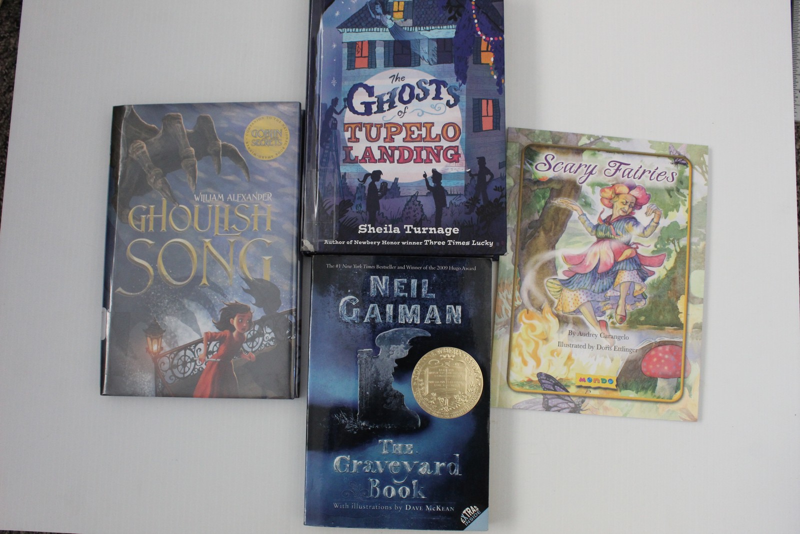 Children’s Fantasy Book Lot: The Graveyard Book, Ghoulish Song, Scary Fairies