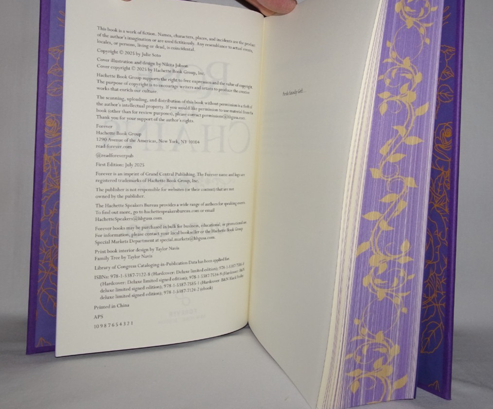 SIGNED Rose in Chains Julie Soto Limited Deluxe First Ed 1st Printing 2025 B&N
