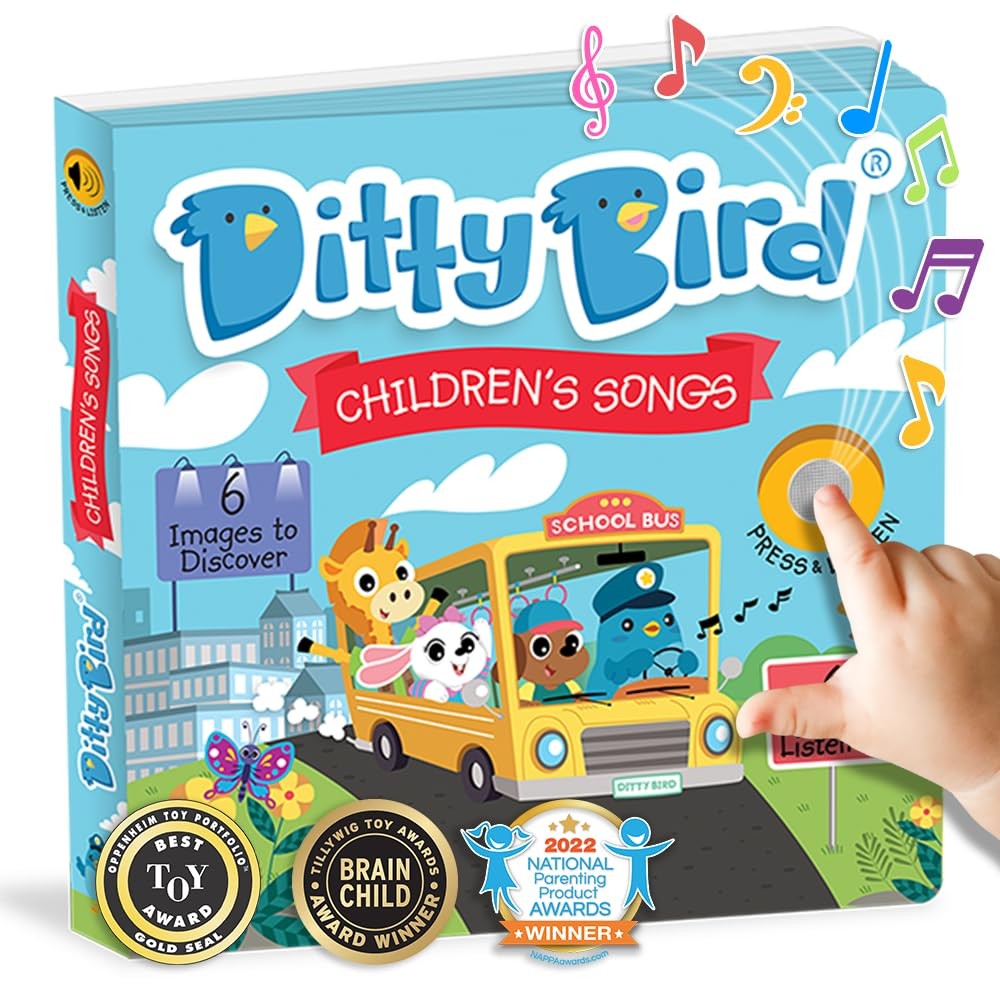 Ditty Bird | Children’s Songs | Interactive musical Book for toddlers 1- 3…