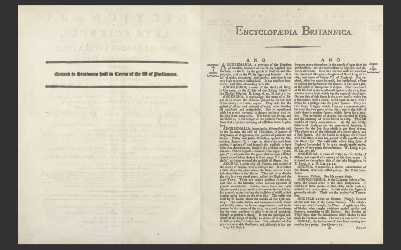 ENCYCLOPEDIA BRITANNICA, 1797 3rd Edition, all 18 Volumes, eBook on USB
