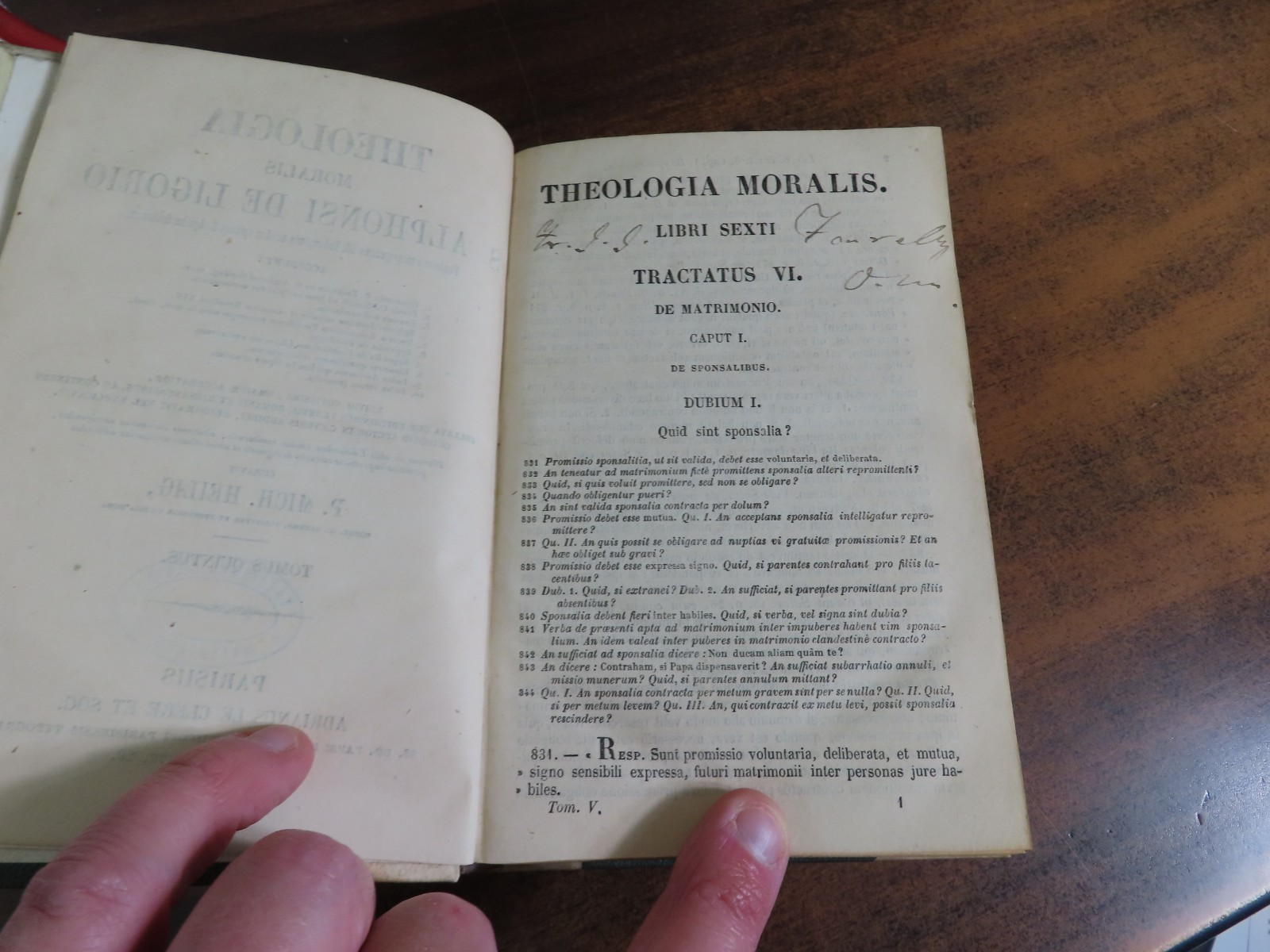 Theologia Moralis S Alphonsi De Ligorio 1866 Sancti St 7 Books in 5 Volumes