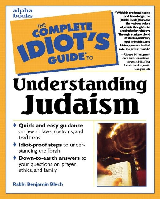 The Complete Idiot’s Guide to Understanding Judaism – paperback Blech, Rabbi…