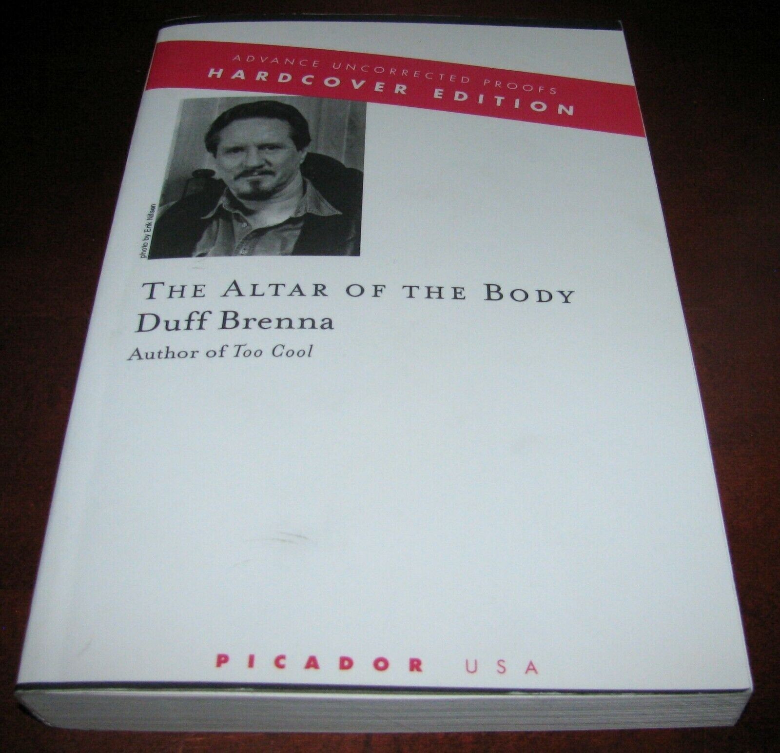 Altar of the Body Duff Brenna ARC Advance Uncorrected Proof Picador Fiction
