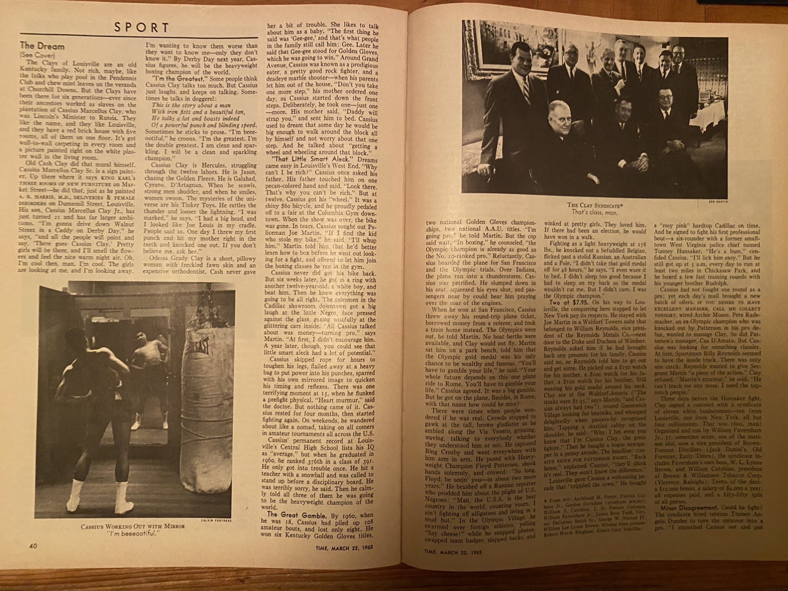Time Magazine 1963 Cassius Marcellus Clay Muhammad Ali Boxing NO MAILING LABEL