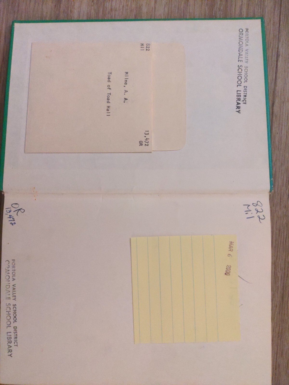 Vintage Toad of Toad Hall 1957 A A Milne a play by Kenneth Grahames Book