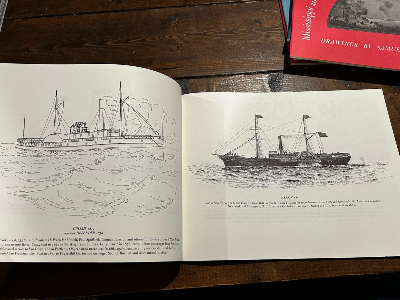 Samuel Ward Stanton DRAWINGS OF Steam Vessels Lot Of 7 Vintage Art Books