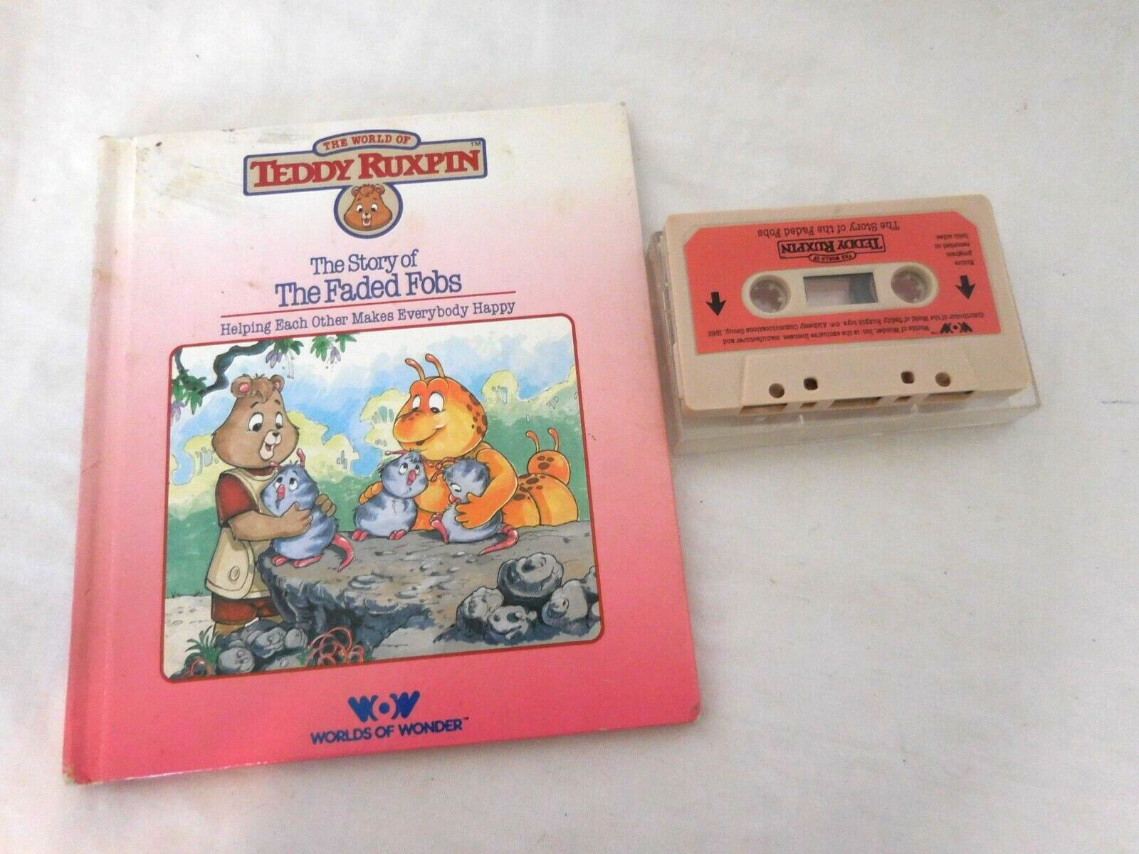 Teddy Ruxpin Book and Cassette Tape The Faded Fobs Hardcover Tapes Vintage 1985