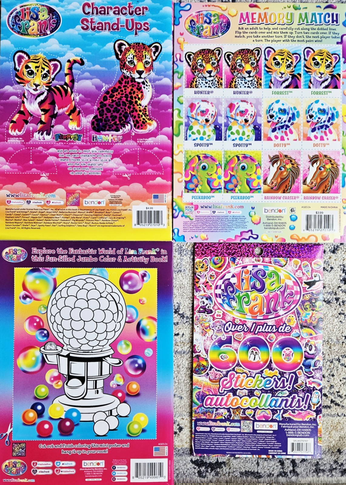 Lisa Frank Ultimate Gift Set Jumbo Coloring & Activity Books Plus 600+ stickers!