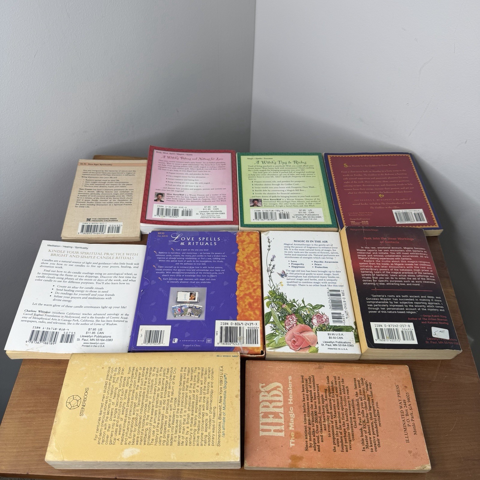 Occult Book Lot Of 50 Wiccan Witch Spell Rune Wizard Magic Voodoo Hard/Paper Mix