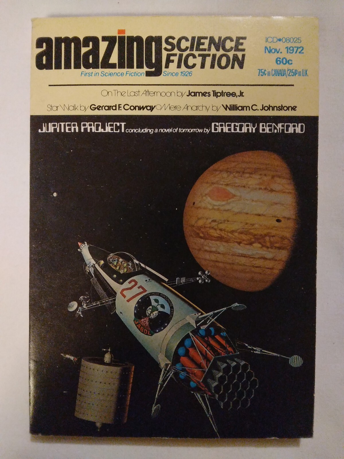 1972 November, Amazing Science Fiction Magazine, Gregory Benford (MH439-3)