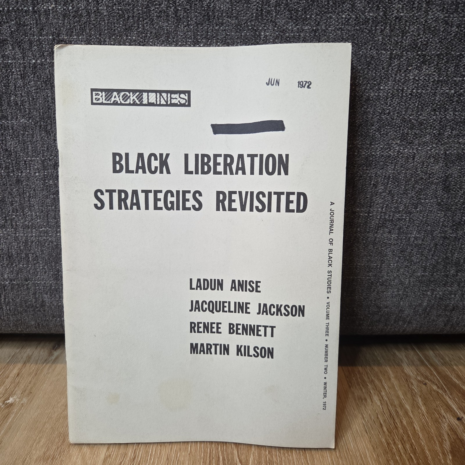 Rare 1972 Black Lines Journal Black Liberation Strategies Vol 3 No 2 Kilson