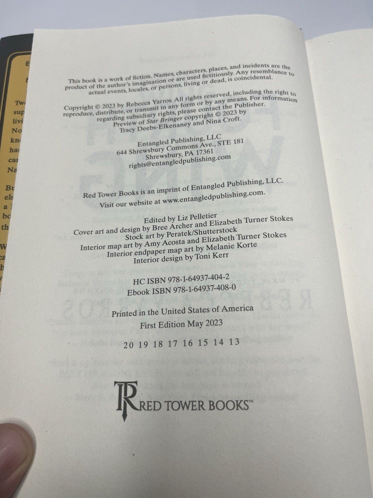 Rebecca Yarros Fourth Wing 2023 Hardcover First Edition