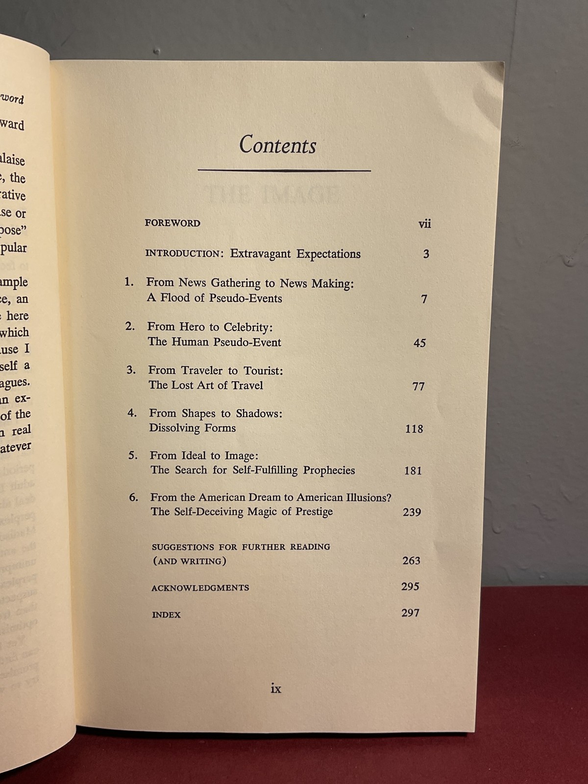 The Image Daniel J. Boorstin A Guide to Pseudo-Events in America 1973 Atheneum