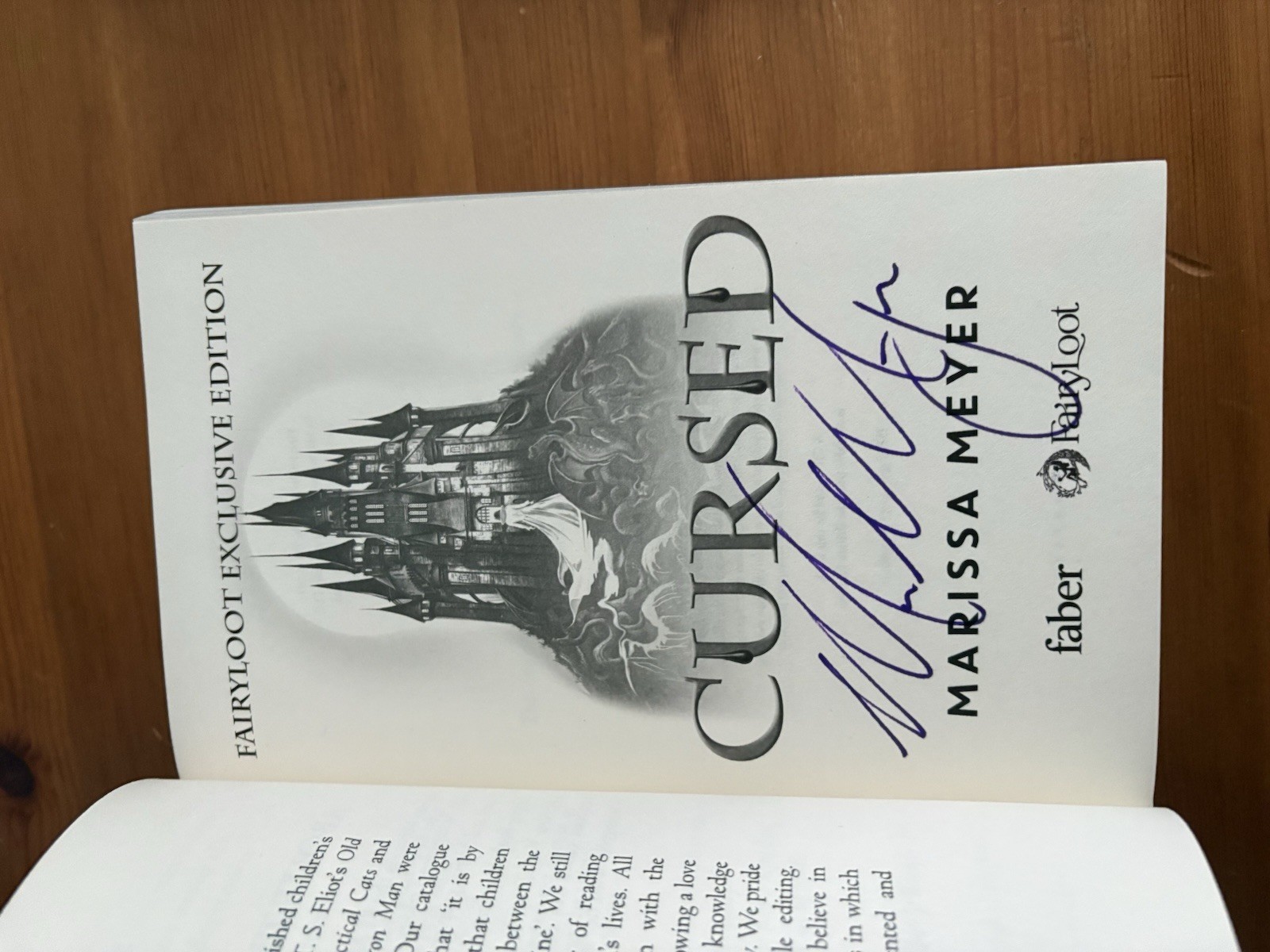 Fairyloot Cursed Signed By Marissa Meyer