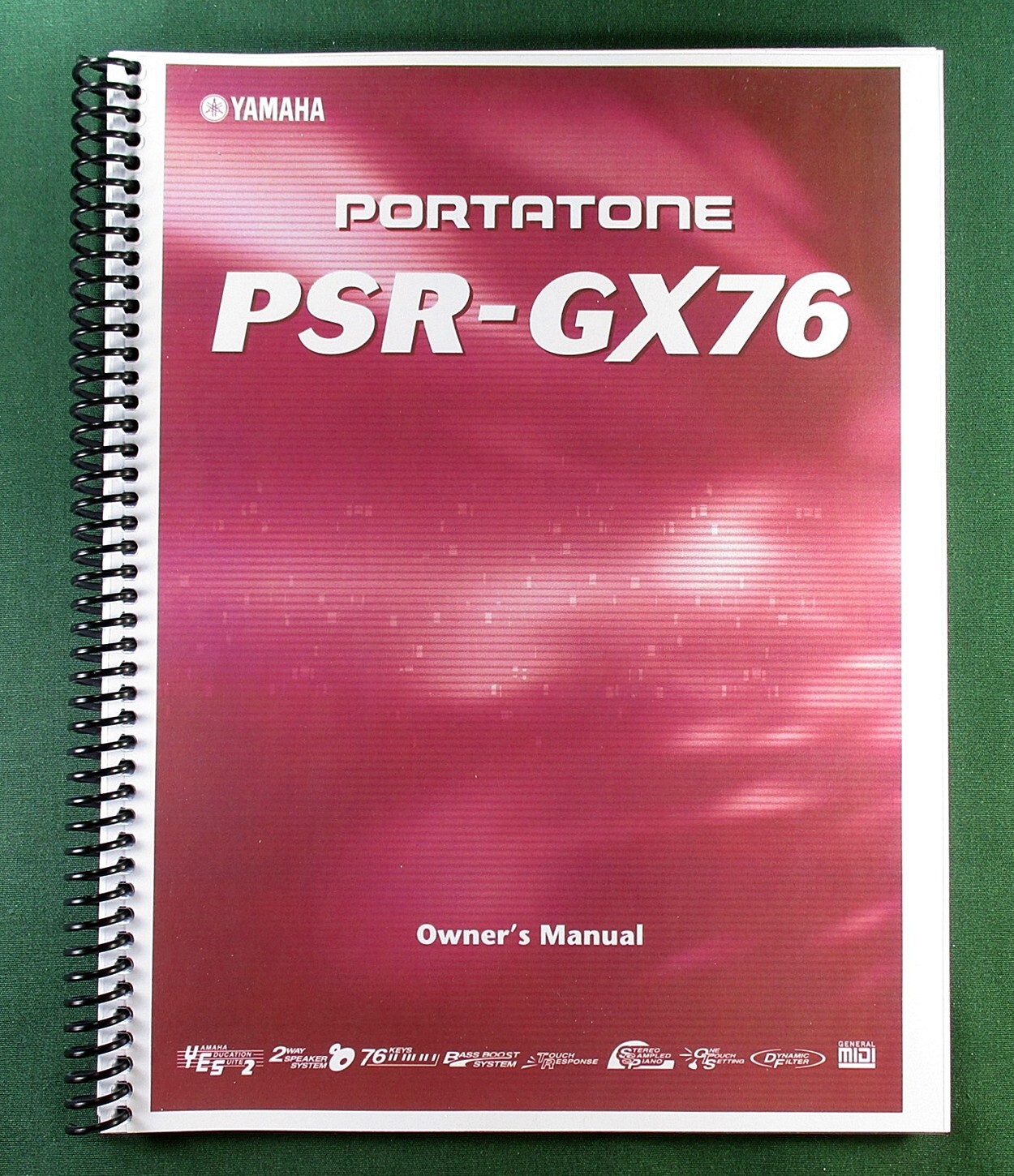 Yamaha PSR-GX76 Instruction Manual: 92 Pages & Protective Covers!