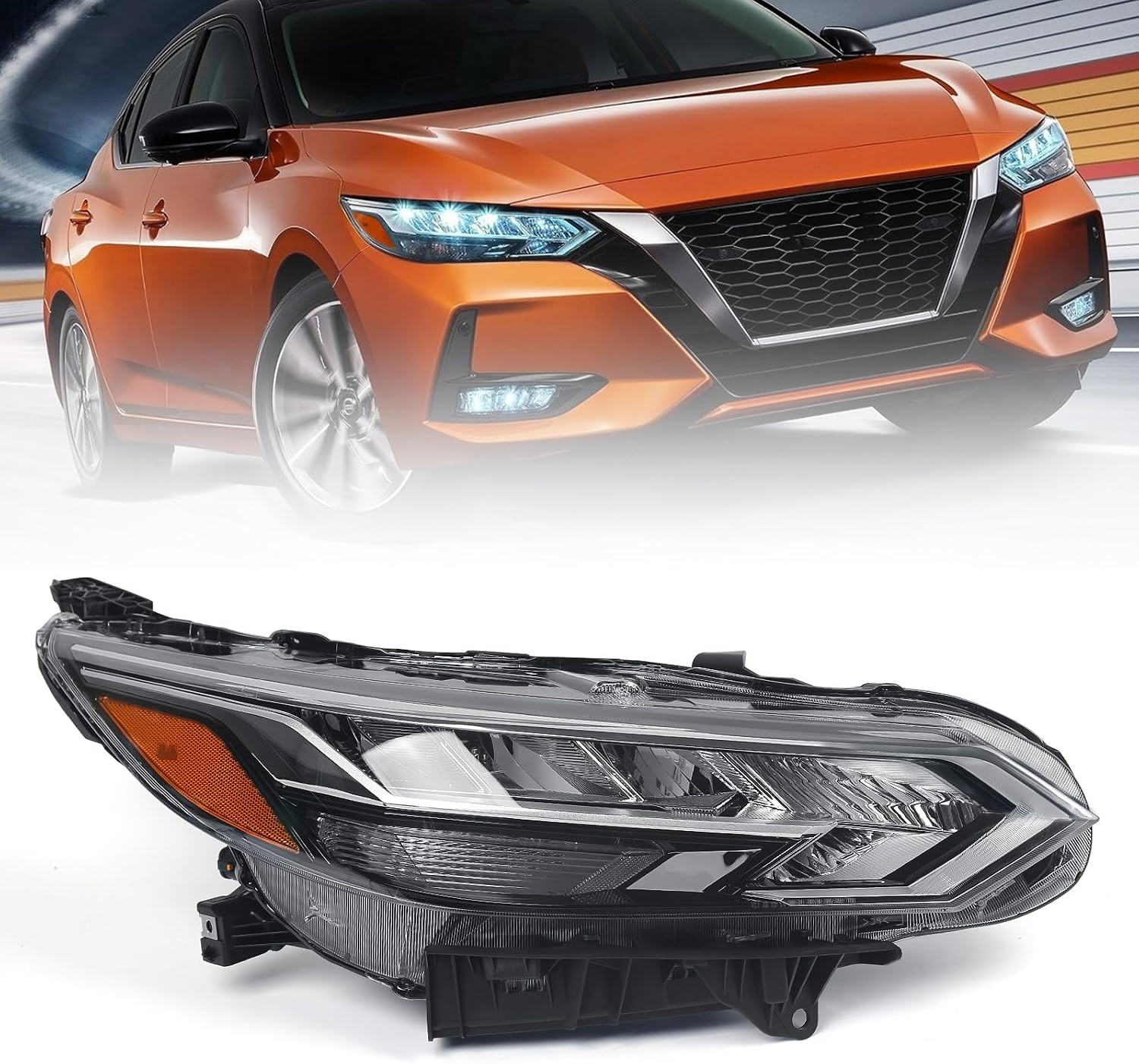 LED Headlight Assembly Fit for Nissan Sentra S/SV 2020 2021 2022 RH | Headlamp O