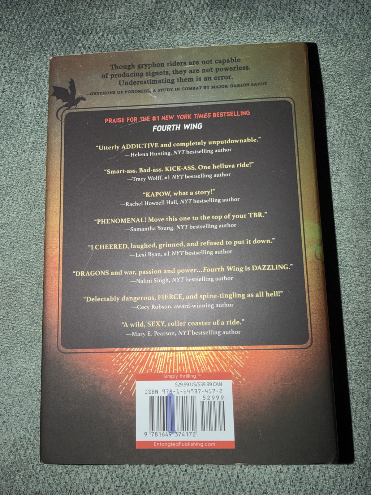 Rebecca Yarros Fourth Wing 2023 Hardcover First Edition & Iron Flame