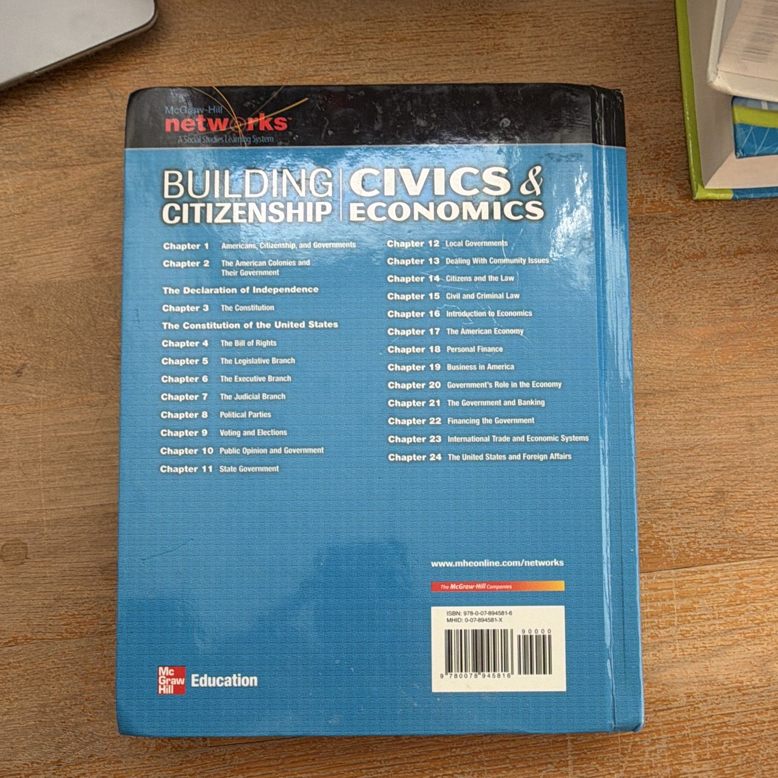 McGraw-Hill Networks Building Citizenship: Civics & Economics Remy 2012 HC MS/HS
