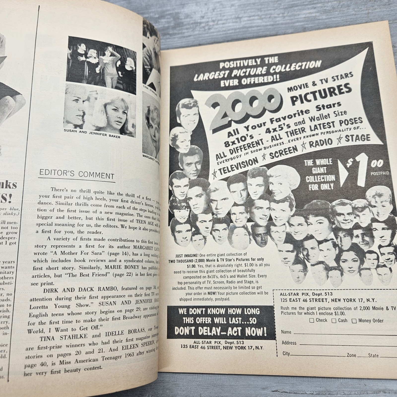 TEEN AGE Magazine April 1963 Dating Dancing Song Lyrics Fashion Movies Books