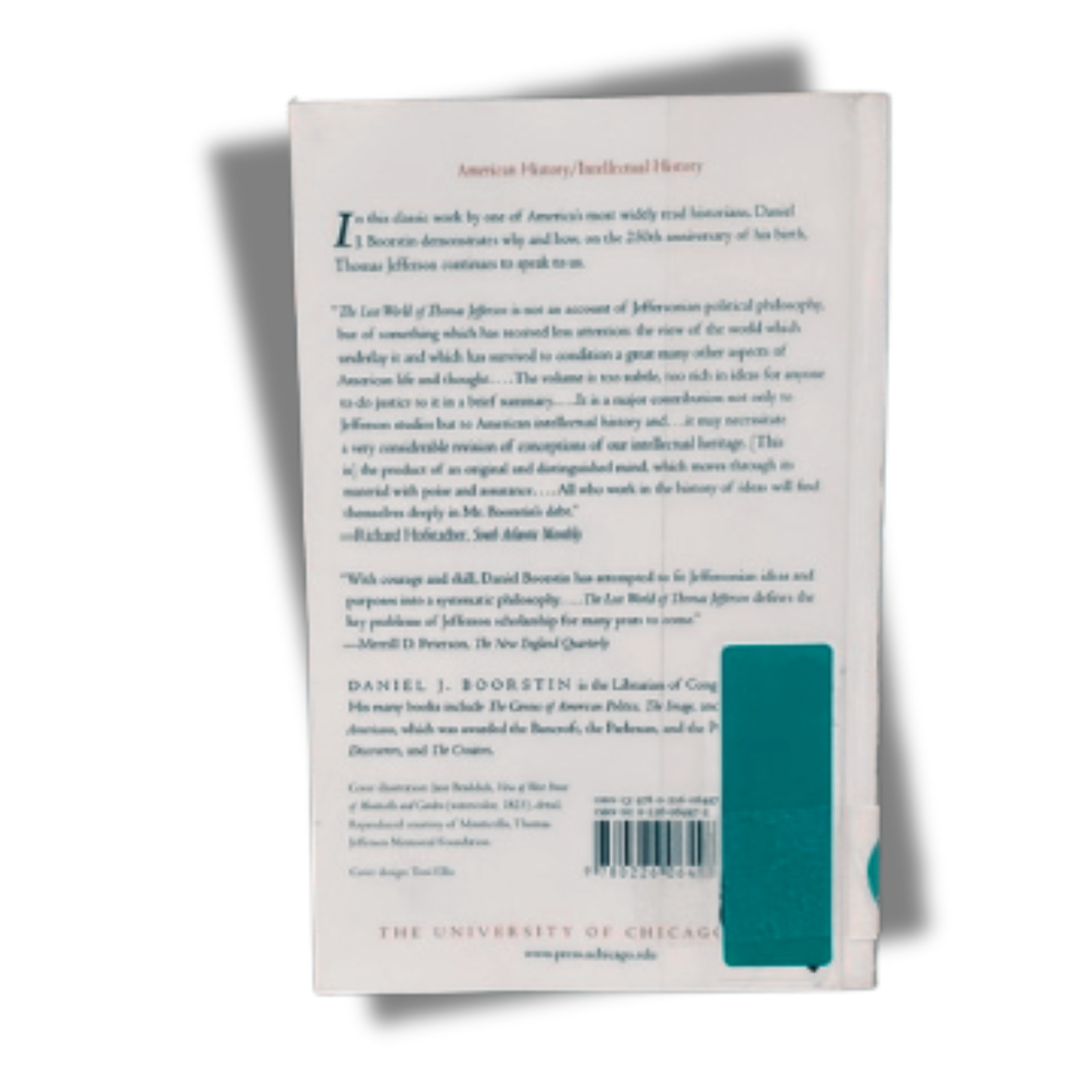 THE LOST WORLD OF THOMAS JEFFERSON by Daniel J. Boorstin TPB American History