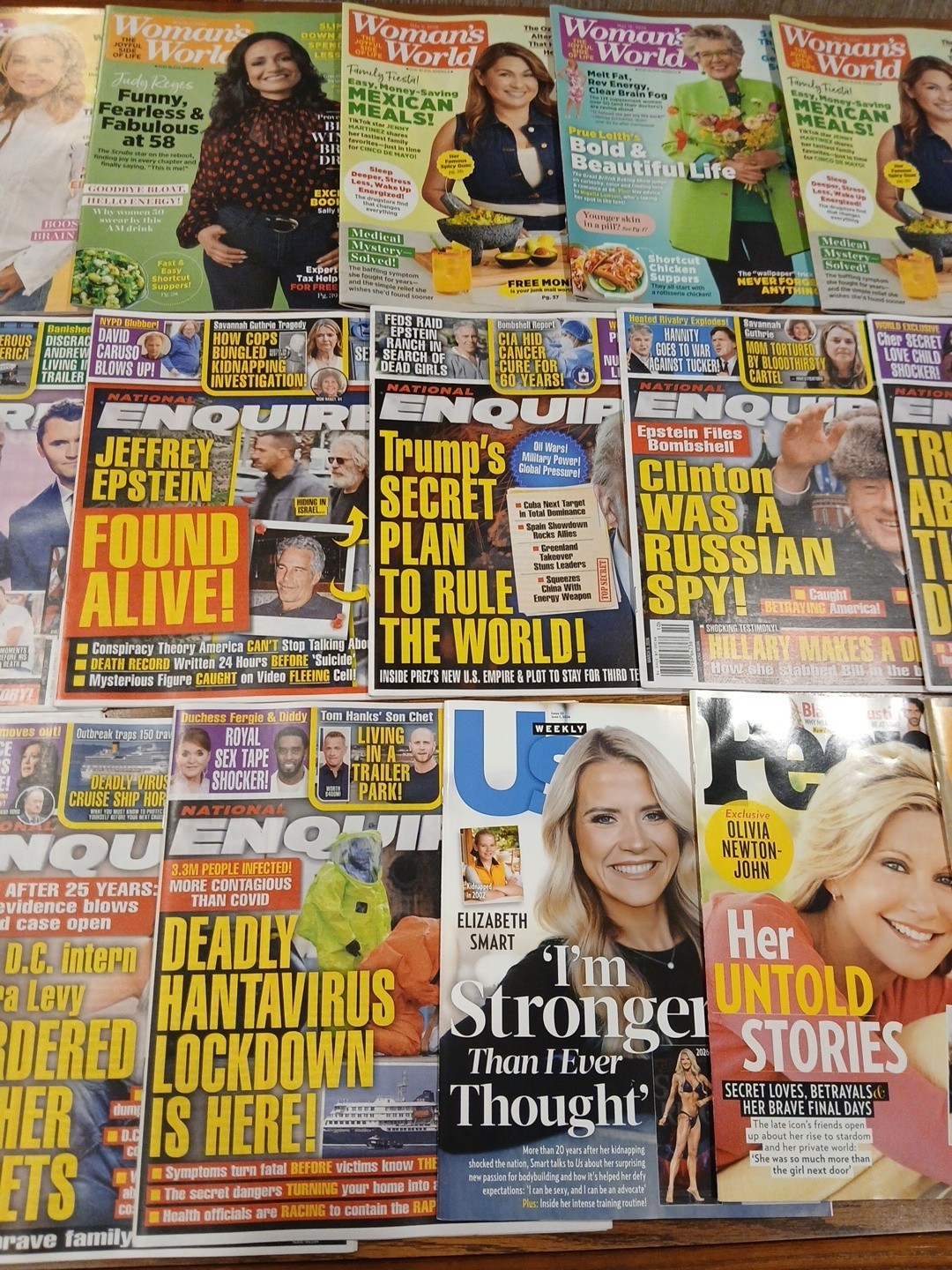 TABLOID MAGAZINE LOT Of 23 Enquirer Us Weekly People Woman World 2026 Magazines