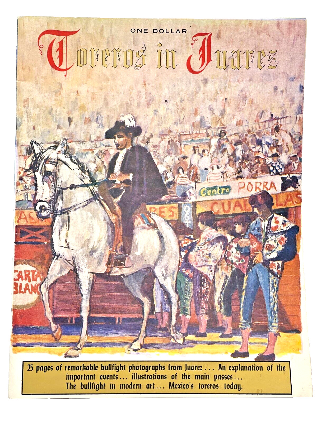 Toreros in Juarez Photos of Bullfighting Illustrations 36 pages Vintage 1960’s