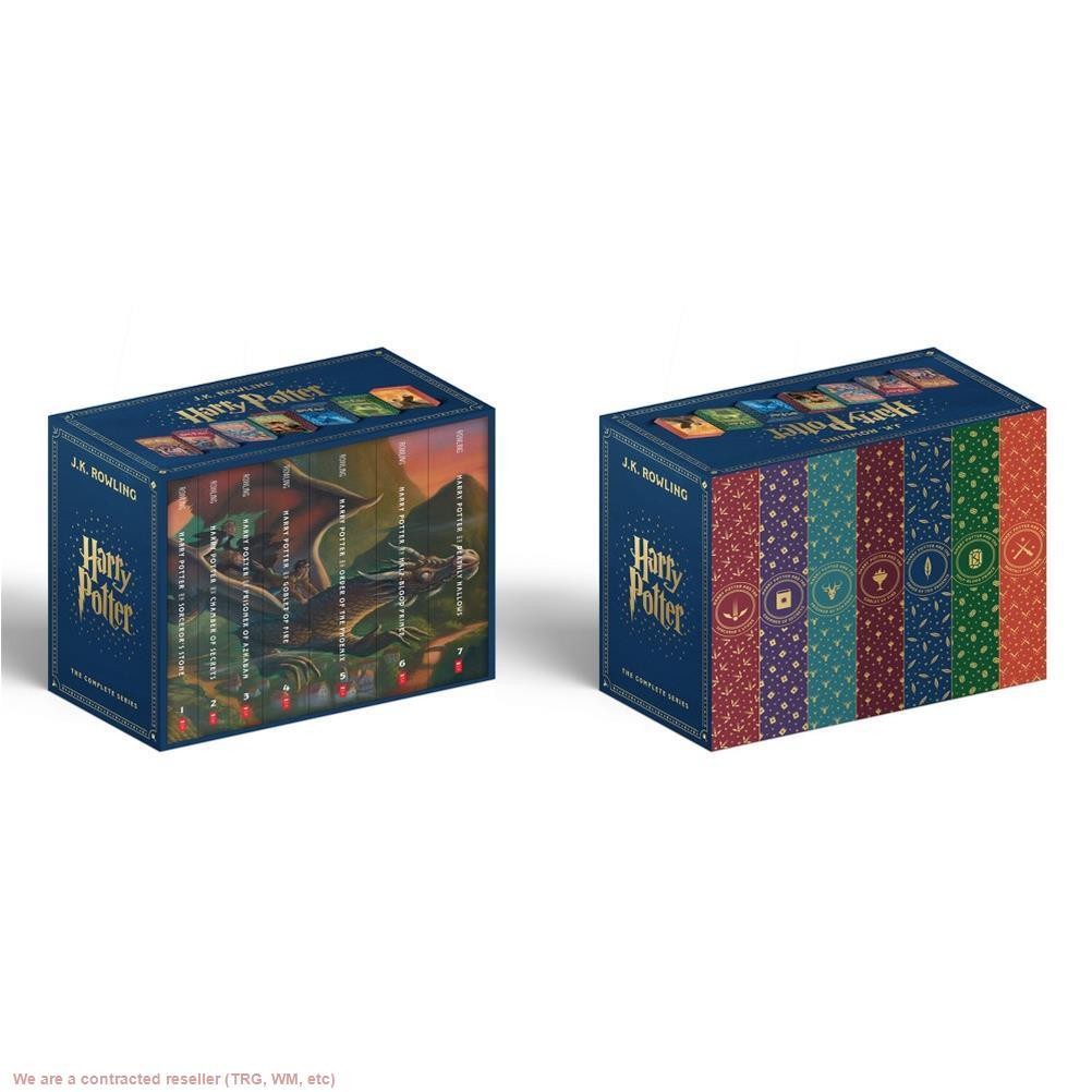 Harry Potter Box Set Books 1-7 Stenciled Edges – by J. K. Rowling (Paperback)