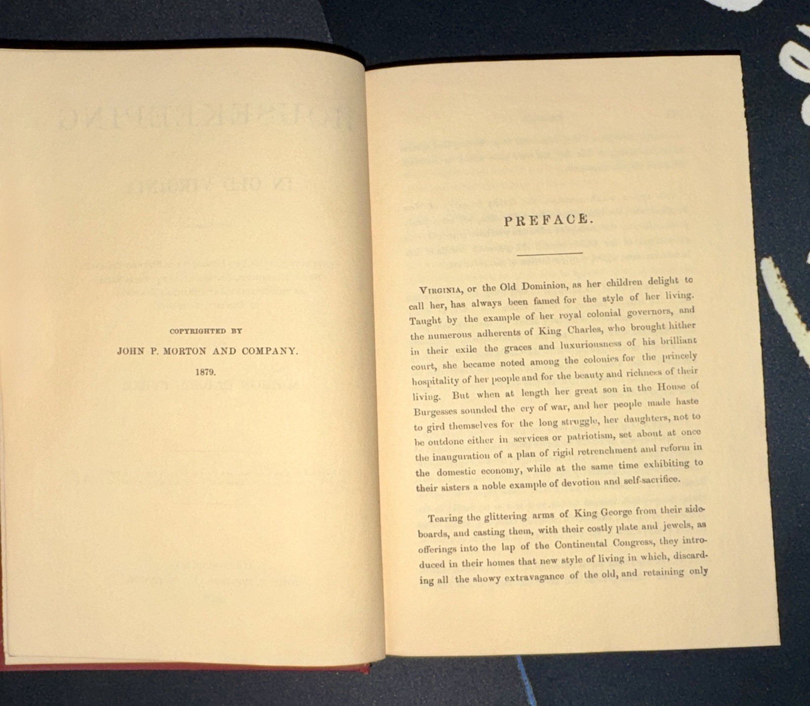 1879 Housekeeping in Old Virginia Marion Cabell Tyree Antique Cookbook 1st Edit