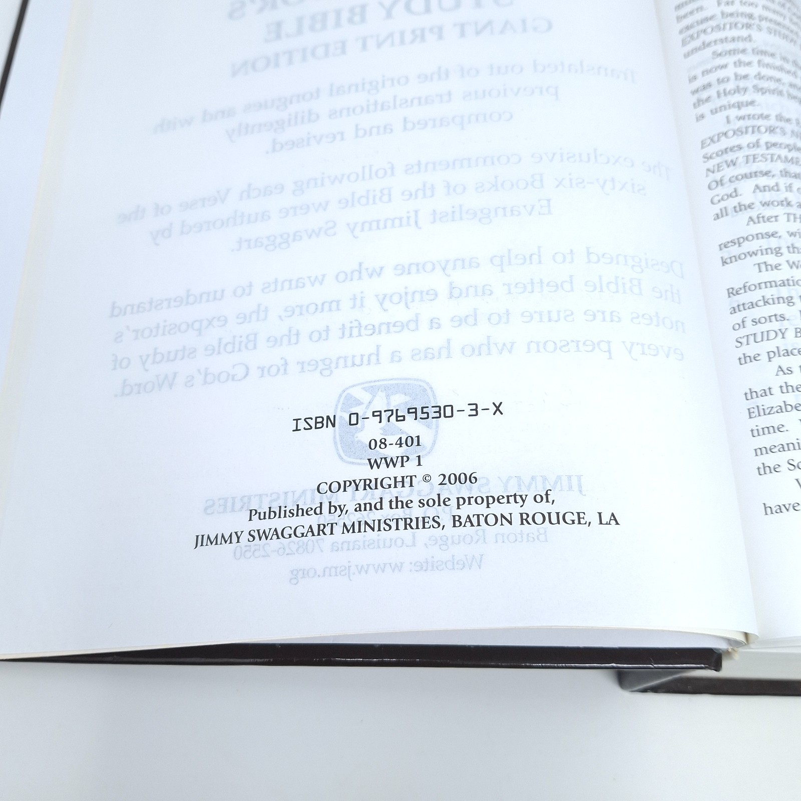 The Expositors Study Bible KJV Giant Print Edition Jimmy Swaggart Hardcover