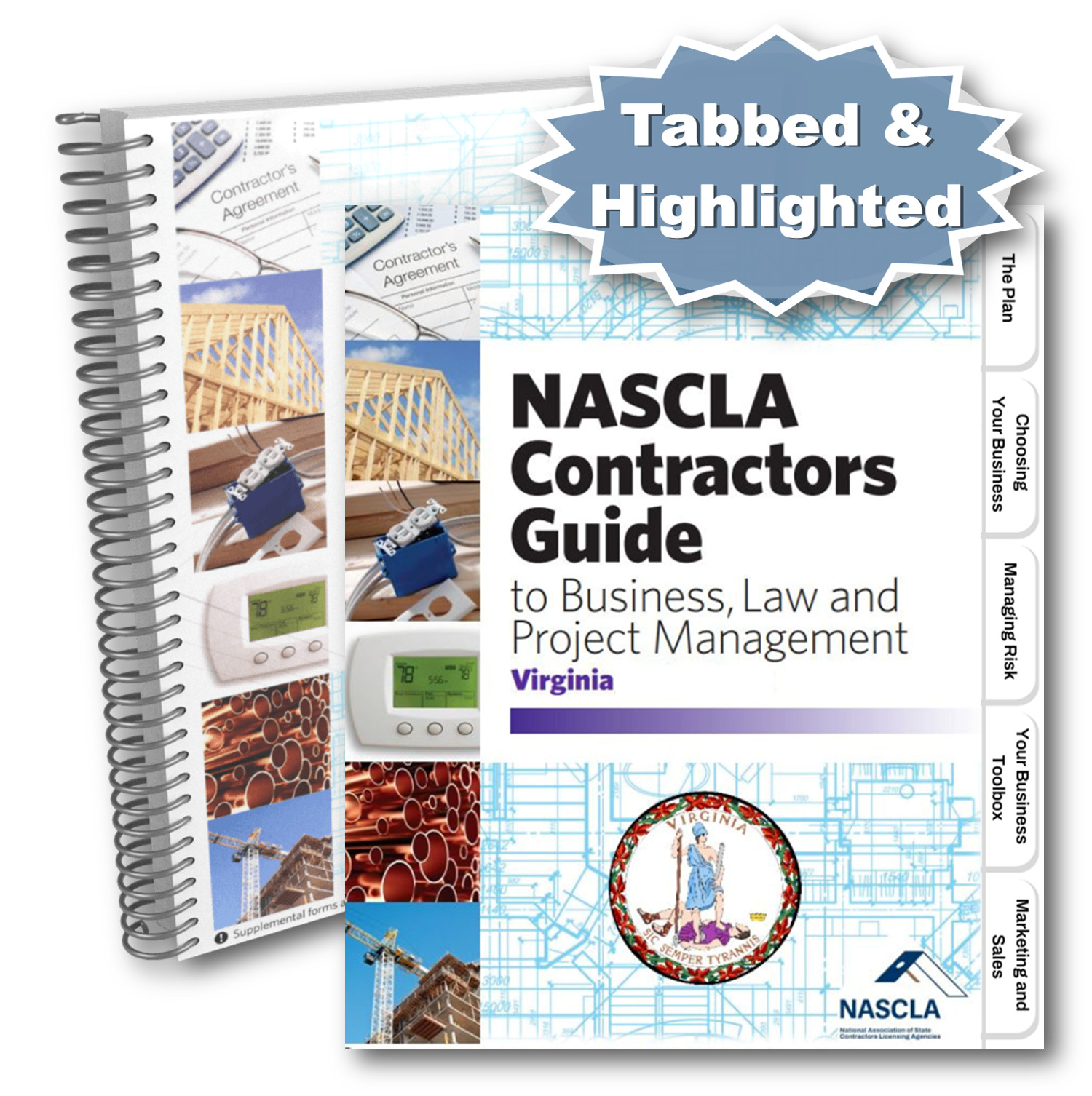 Professionally Tabbed & Highlighted NASCLA Virginia, 11th Edition Spiralbound