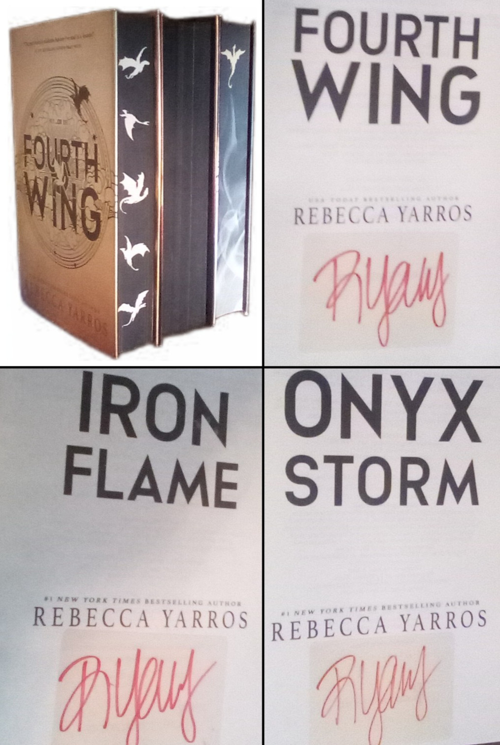 Fourth Wing, Iron Flame, Onyx Target *SIGNED BOOKPLATE* 1st Edition, 1st Print