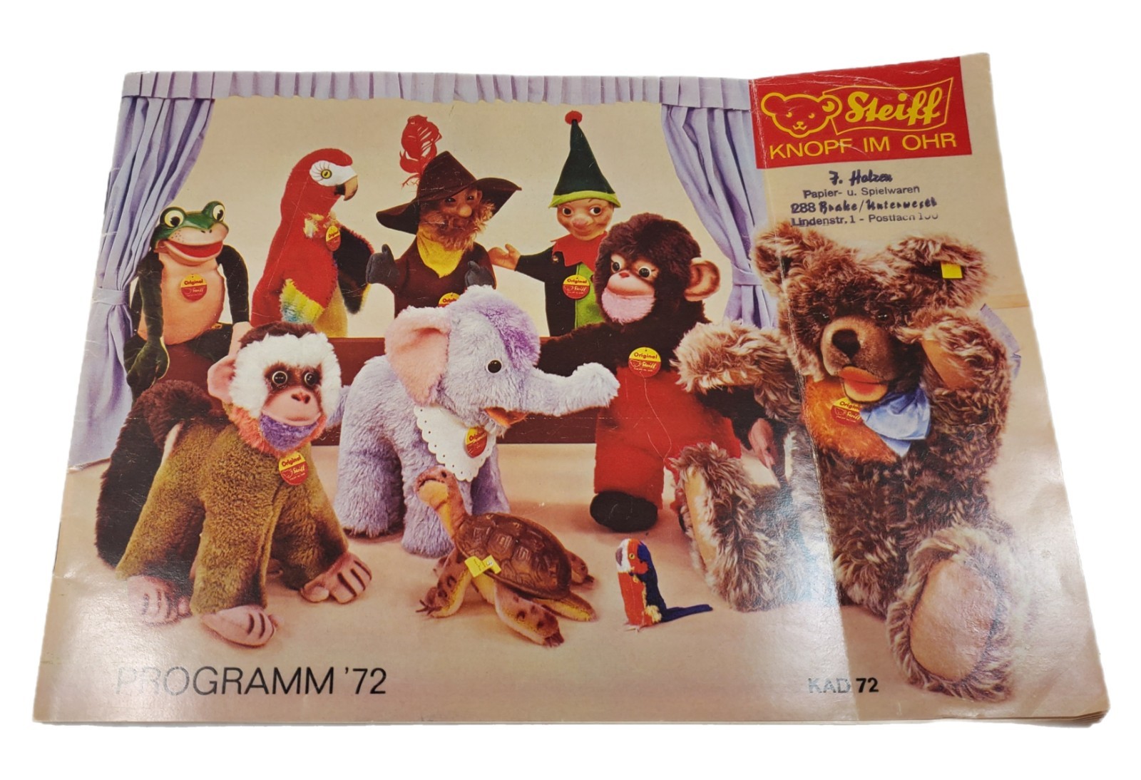 Vtg 1972 Steiff Button Ear Program Catalog 47 Pages From West Germany In German