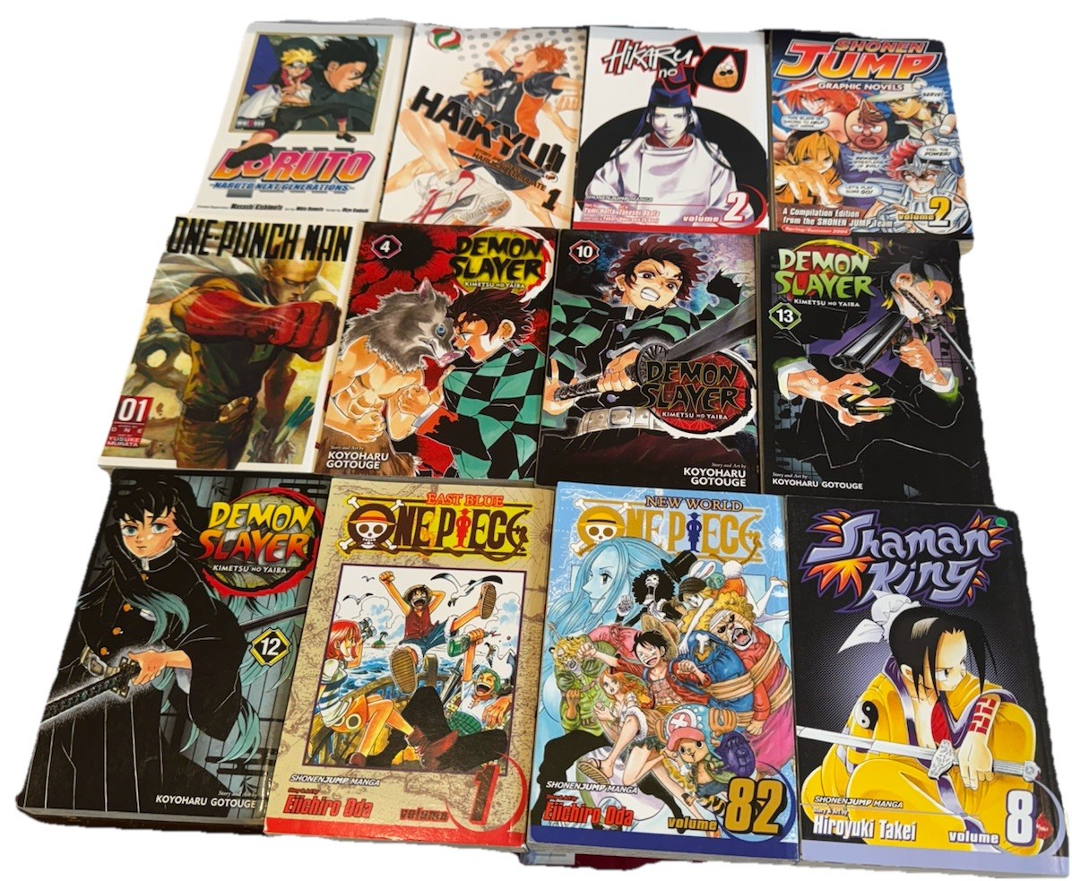 Viz Media Manga Lot Demon Slayer One Piece Shaman King Haikyu Boruto PB