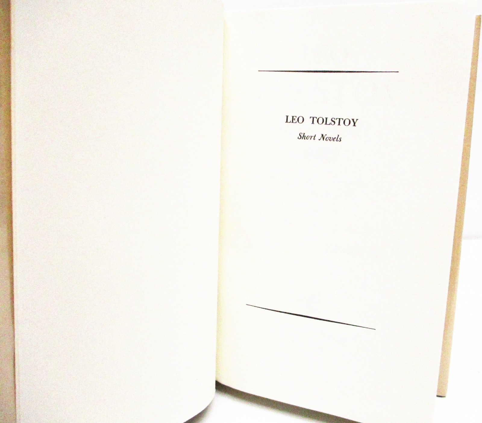 SHORT NOVELS by LEO TOLSTOY HCDJ MODERN LIBRARY