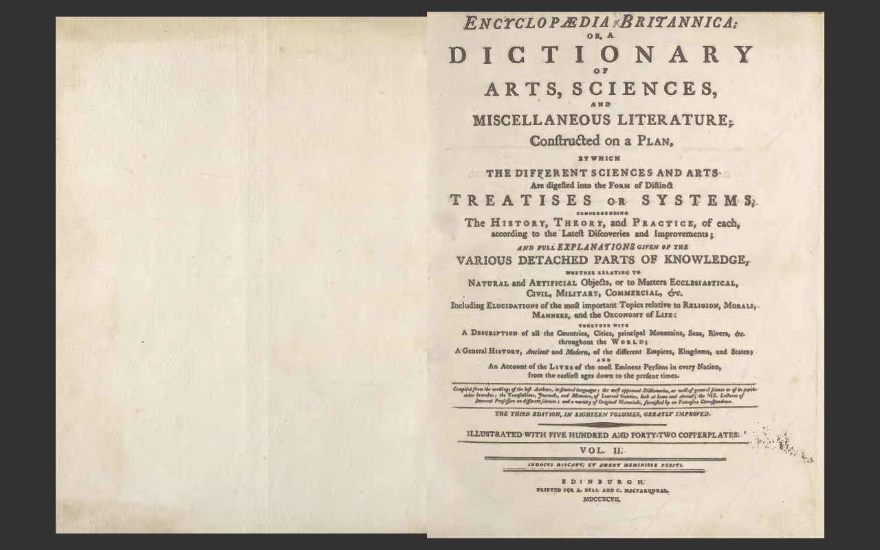 ENCYCLOPEDIA BRITANNICA, 1797 3rd Edition, all 18 Volumes, eBook on USB