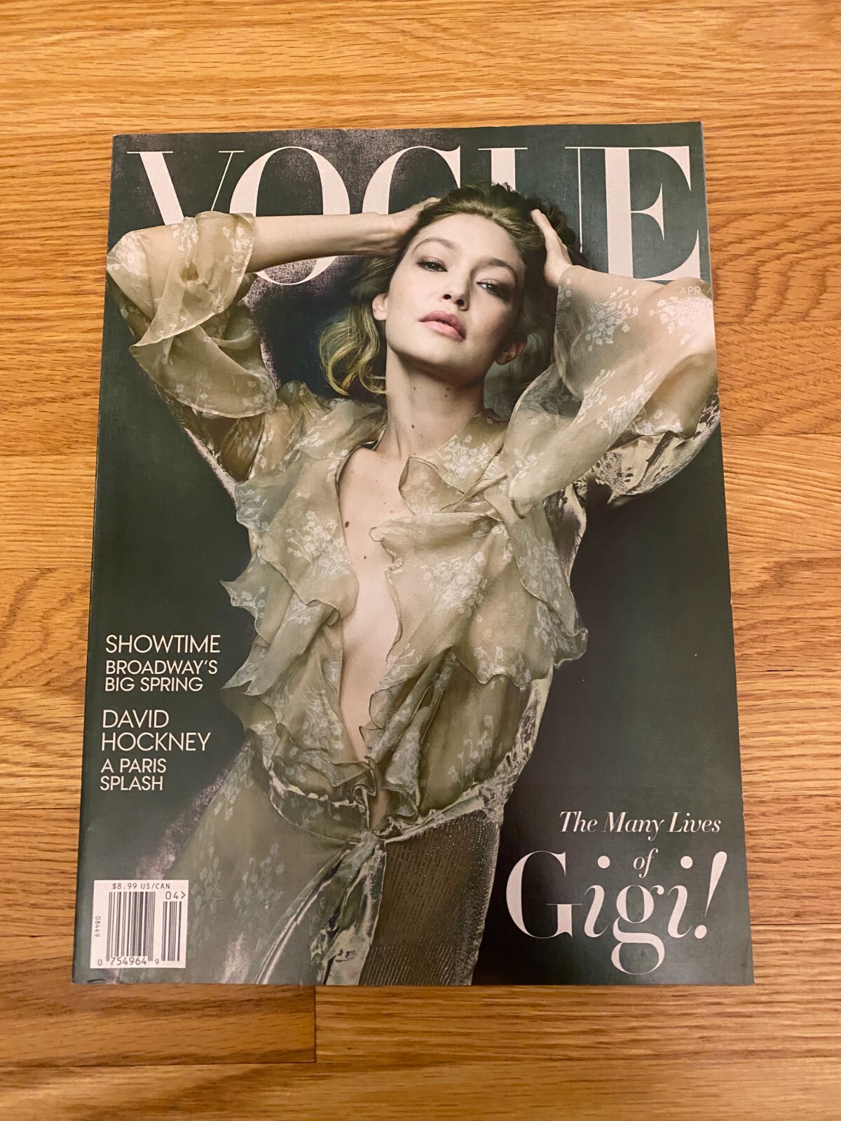 Vogue Magazine April 2025 Gigi Hadid David Hockney Fashion Movies Music Art LV