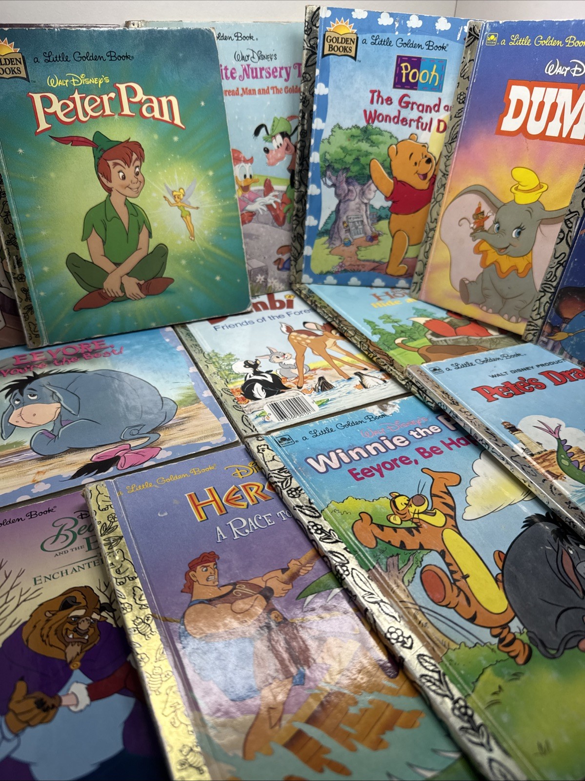 Little Golden Books Lot Of 13 Disney 1970-1990s
