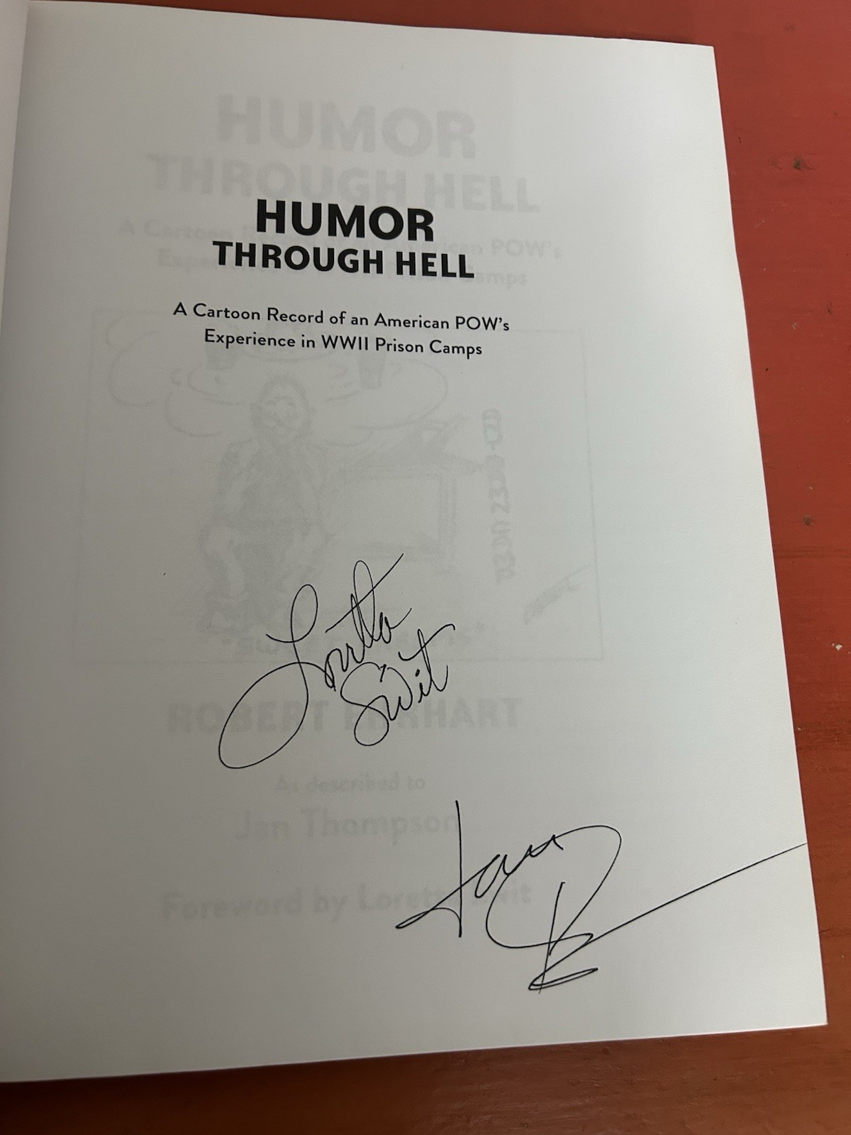 SIGNED AUTOGRAPH Loretta Swit Humor Through Hell WWII POW Prison Camp Experience
