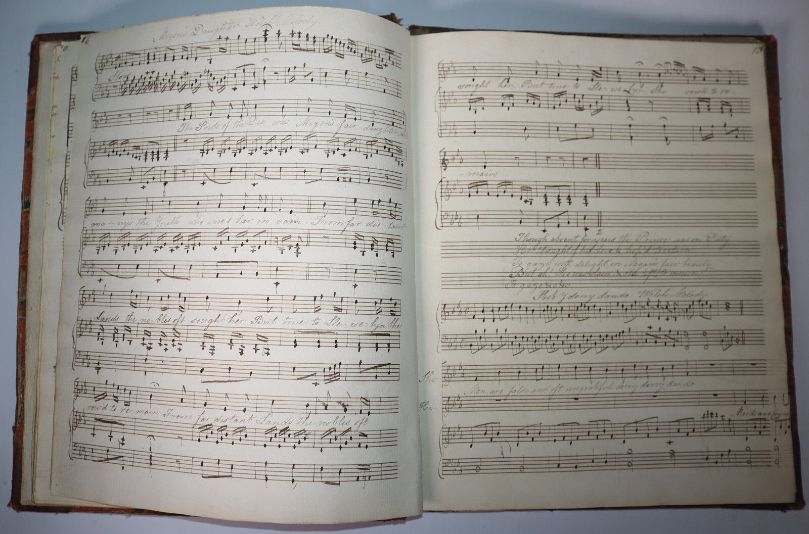 Early 1800s Music Manuscript 54 Pages Hand Written Miss M Burrough Songs